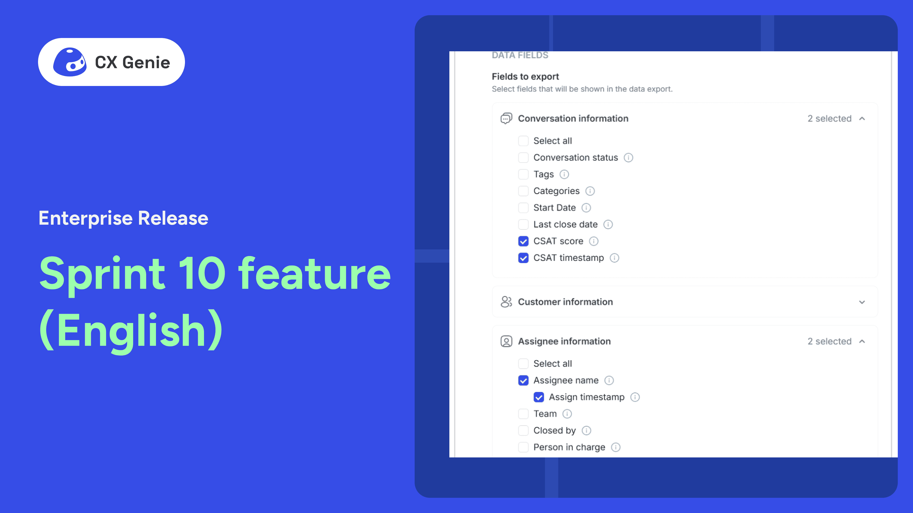 Sprint 10 feature (English)